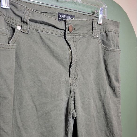 Forever 21 Plus Size 16 Olive Green Skinny Jeans - Picture 3 of 6